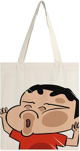 Amazon クレヨンしんちゃん キャンバスバッグ ハンドバッグ レディース 漫画大容量環境保護バッグ メンズおよびレディースバッグ ショルダー バッグ 誕生日プレゼント Tpfffggtra エコバッグ 買い物バッグ