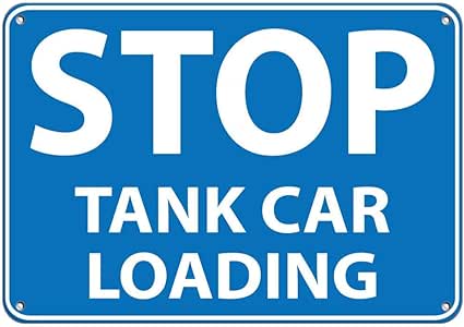 Letrero de metal vintage HAPPYNG para detener el tanque de coche, carga