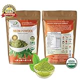 Neem Organic Leaf Powder 2oz Non GMO supplements for glowing skin, hair, nails, supports digestion, anti-oxidant, supports healthy blood sugar, cholesterol, more