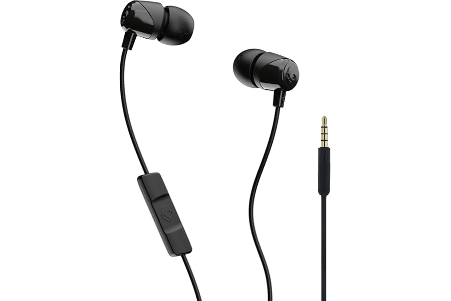 Skullcandy Jib Wired Earbuds with 3.5mm AUX Plug, Noise Isolating Fit, In-Line Microphone Call and Track Control, Convenient 