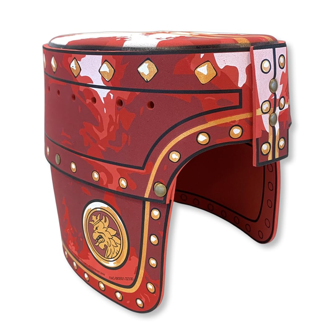 Liontouch - Noble Knight Helmet For Boys, Red | Age 3-8 Years – One Size Fits All | Medieval Pretend Play Toy in Foam For Kids | Durable & Safe Armour Accessory for Dress-Up & Knight Costumes