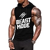 Babioboa Men's Workout Hooded Tank Tops Sports Training Sleeveless Gym Hoodies Bodybuilding Cut Off Muscle Shirts
