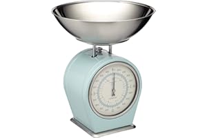 KitchenCraft Living Nostalgia Mechanical Kitchen Scales, 4 kg (8 lbs) - Vintage Blue by KitchenCraft