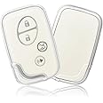 OFFCURVE Lexus Key Fob Cover Case Holder for ES350 GS300 GS430 GS450h GS460 IS250 IS350 LS460 LX570 RX350 - Smart Keyless Remote Key Protector, White