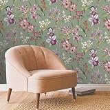 Rasch Maya Floral Wallpaper Orchids Lilac Multi Colourful Tropical Exotic view 6