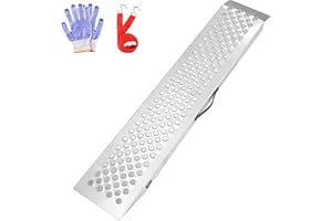 BEJONI 47" Steel Threshold Ramp, Anti-Slip Ramp for Motorcycle, Dirt Bike, 660 lbs Capacity, Loading Ramp for Steps, Garage, Truck, 1PC