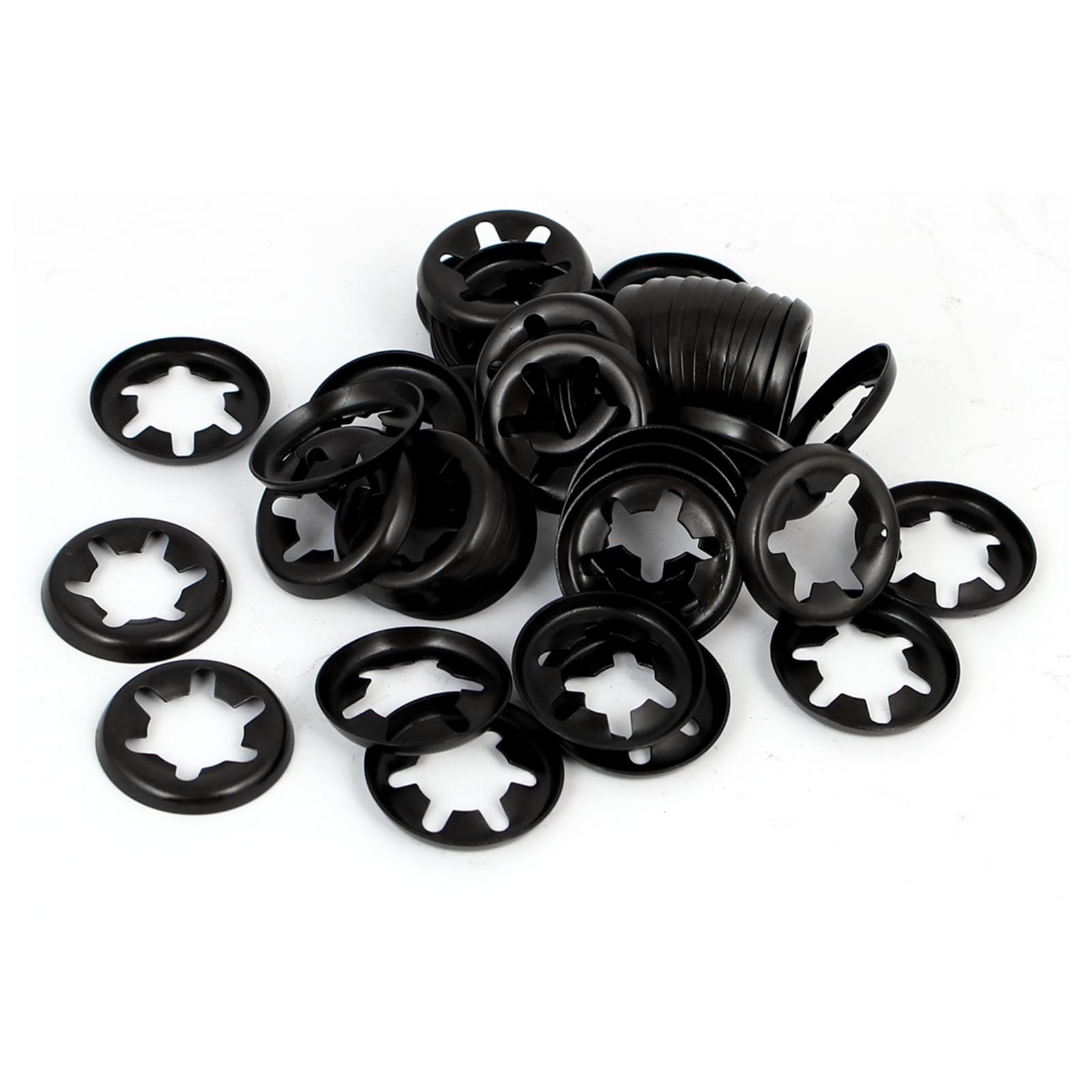 Kozelo 50pcs M3 Internal Tooth Star Locking Washer - [12mmID x 25mmOD] for Shock Absorption of Mechanical Equipment Quick Speed Locking Washers 65Mn Steel — image 1