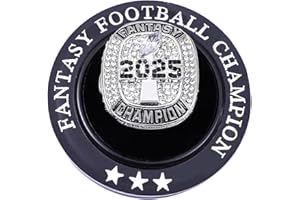ZZXZJW 2025 Fantasy Football Championship Ring Trophy Award for Fantasy Football League Winner