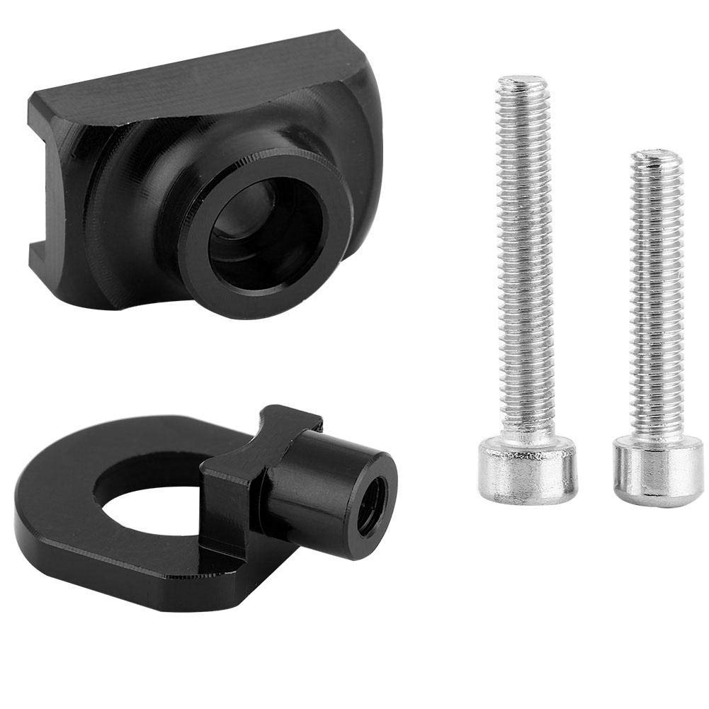 Dilwe Bicycle Chain Tensioner, Single Speed Bike Fixie Chain Guide Adjuster (Black, Aluminum Alloy)