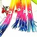 Fish WOW! Fishing Daisy Bird Chain Squid Lure Rig Teaser Trolling - Rainbow