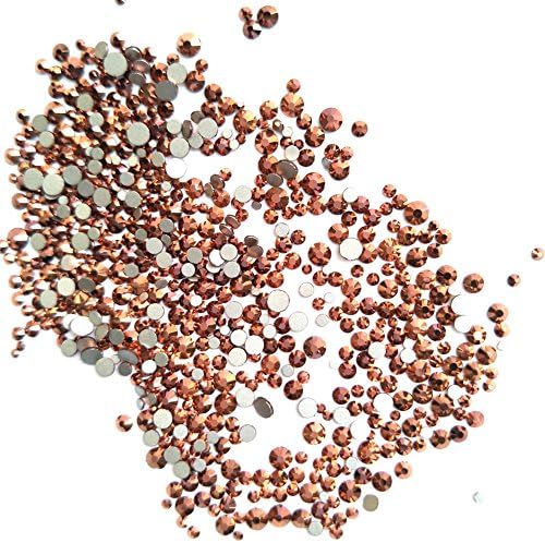 Super Deal 1300pcs 1.5mm - 4mm Rose Gold Nail Crystals Glass Rhinestones for Nails Art Decorations Gems Accessories Half-beads 3D Flatback Strass Stones 1300pcs/pack Mix SS4-SS16