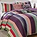 Greenland Home 100% Cotton Fashion Quilt Collection, Prewashed, Reversible Quilt Set, 3-Piece King/Cal King, Marley