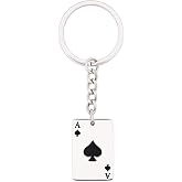 HAQUIL Ace of Spades Keychain, Gift Accessories for Men and Women, Lucky Keychain Gift Jewelry, Equestrian Classic Keychain