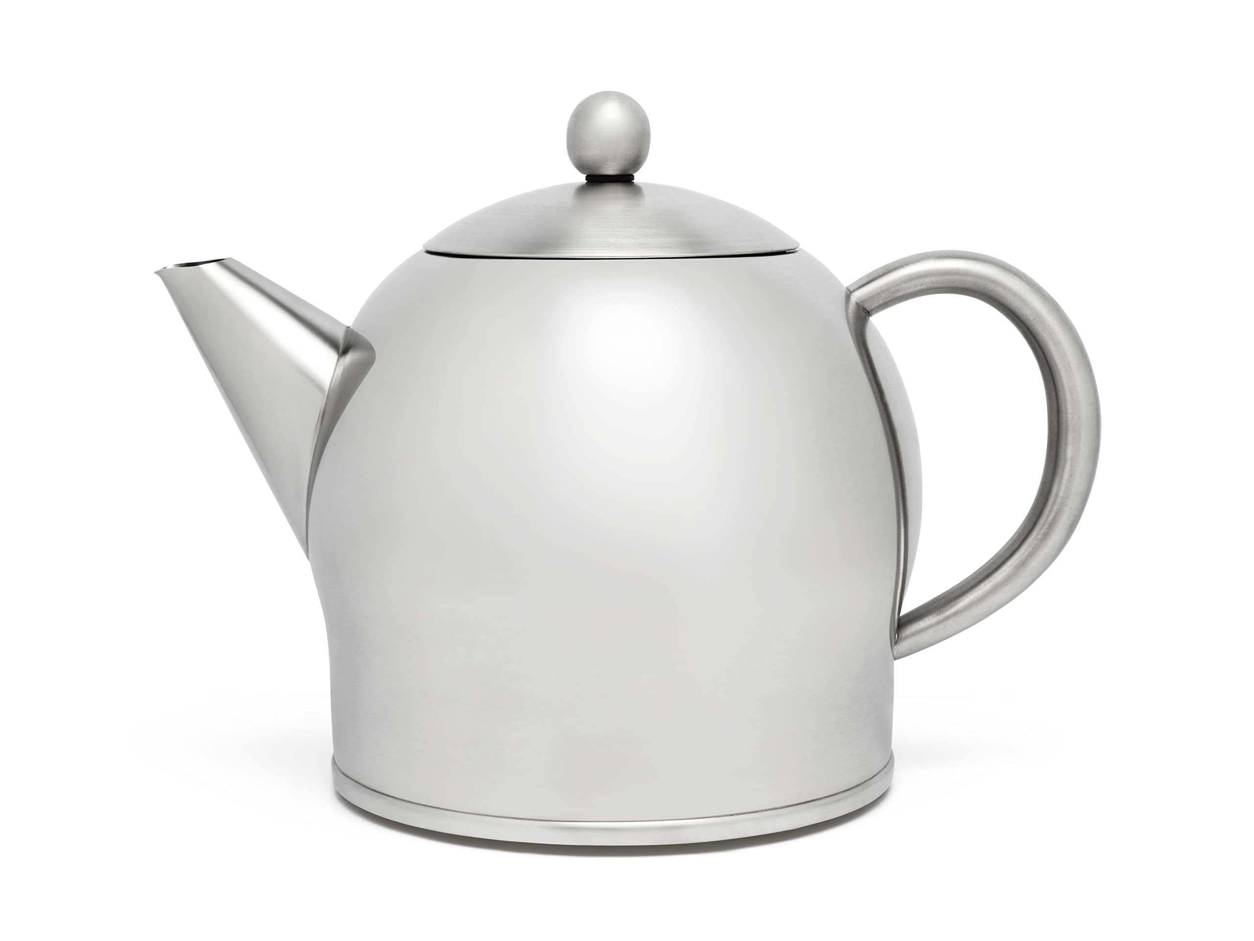 Bredemeijer 3308MS Teapot Santhee 1,4L, Satin Finish, Stainless Steel, Silver, Inhalt: 1,4 Liter