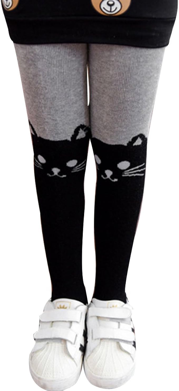 baby girl tights with printed shoes