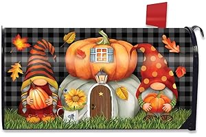 Briarwood Lane Fall Gnome Home Magnetic Mailbox Cover Humor Autumn Pumpkins Standard