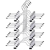 Tosnail 4 Pack 4 Tier Skirt Pants Clothes Hanger with Non Slip Clips, Space Saving Closet Organizer for Trouser, Slack, Jeans, Towels