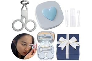 Majreey Contact Lenses Wearing Aids - Hassle-Free Insertion Tool-Leak Proof Tool&Contact Lens Remover Tool for Lenses, Lens Tool Kits Includes Tweezers & Storage Tray