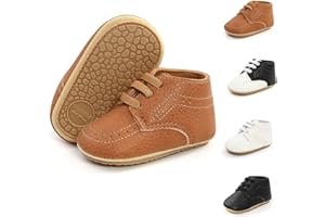 Miamooi Infant Baby Boys Girls Loafers Classic PU Leather Wedding Dress Shoes Toddler Brogue Formal Flat Lazy Crib Oxford First Walking Christening Shoe