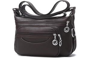 MINTEGRA Women Crossbody Bag Leather Handbag Pocketbook Lightweight Shoulder Purse