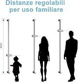 OFFO Shower Riser Rail 82cm Segmented Wall Mounted Adjustable 50-81cm Chrome view 3