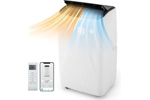 ARLIME 4-in-1 Portable Air Conditioner, 12000 BTU Smart WiFi AC Unit w/Fan, Dehumidifier, 24H Timer, Sleep Mode, APP/Remote Control & Window Installation Kit Rooms up to 450 Sq.Ft (12000 BTU)