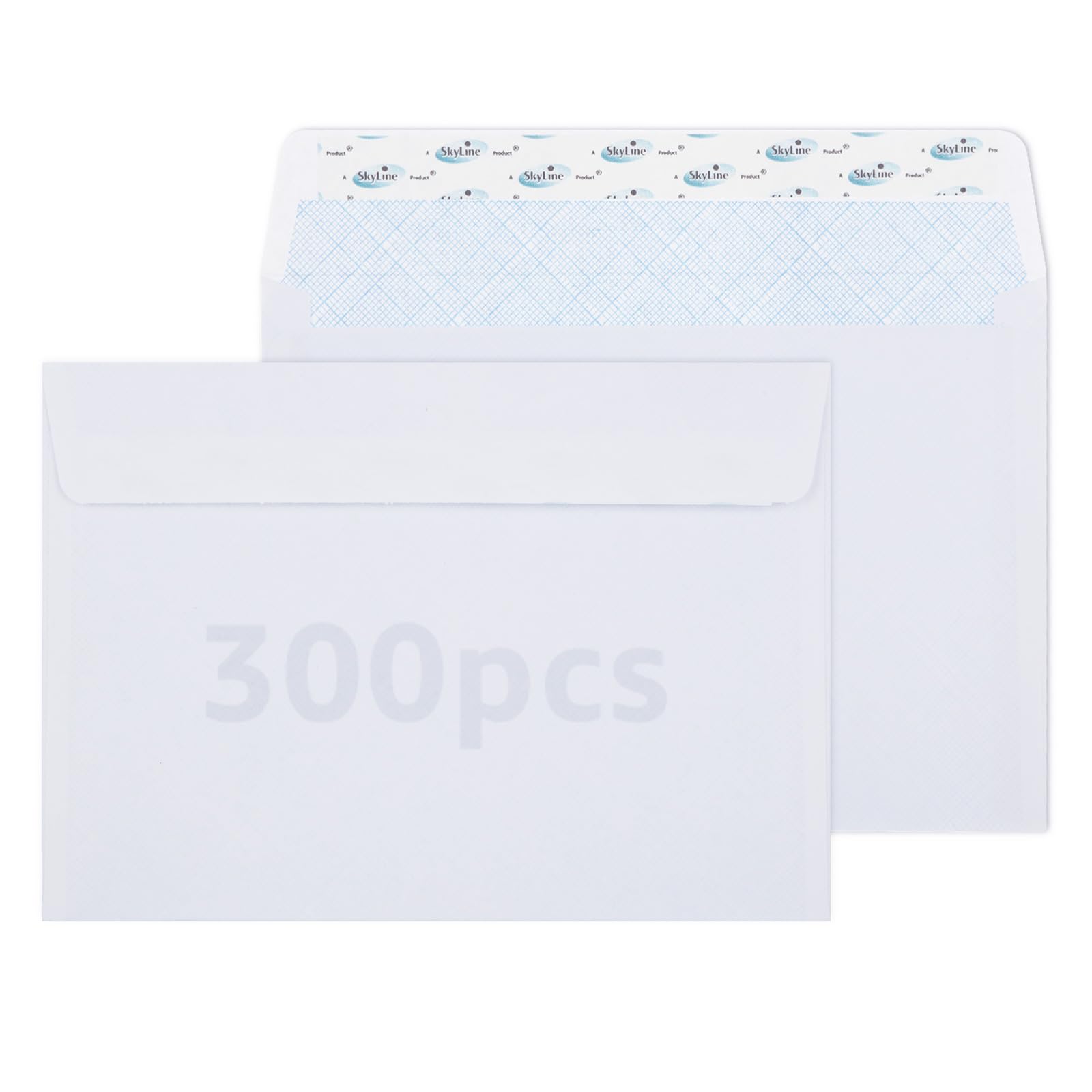SHUESS 300 Pcs Self Seal C6 Envelopes - 114 x 162 mm, 80 GSM White Envelopes Peel and Seal - C6 Envelope Self Seal - Secure Letter Envelopes, No Window Design