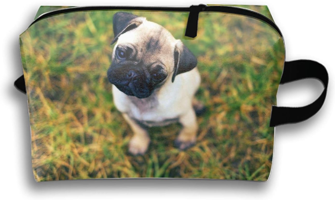 Waterproof Cosmetic Bags Cute Baby Pug Portable Travel Makeup Pouch Organizer