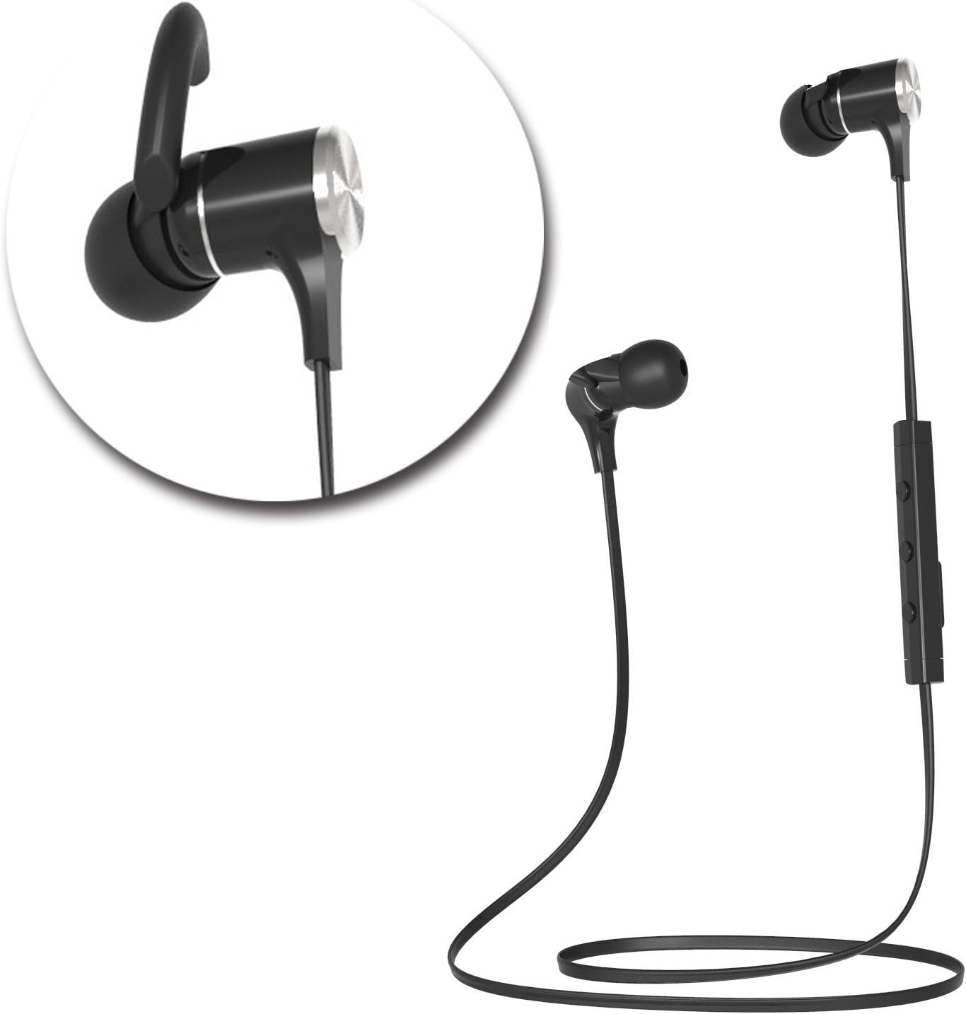zision Bluetooth Headphones Sport Earphones Magnetic Earbuds Bluetooth V4.1 Stereo Headset 10 Meter Wireless Area 8 Hour Play Time with Built-in Mic