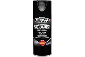 Minwax Fast Drying Polyurethane Spray, Protective Wood Finish, Warm Satin, 11.5 oz. Aerosol Can