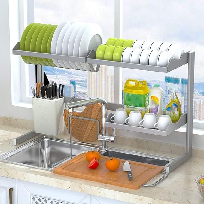 Elegante Y Simple Estante para Platos De Cocina Casera Estante De