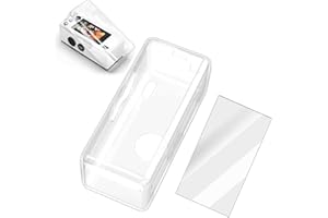 Transparent TPU Case for Kodak Charmera Keychain Camera with Screen Protector, Protective Cover with Precise Cutouts for Koda