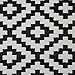 Green Decore Lightweight Outdoor Reversible Plastic Rug Nirvana, Black/White