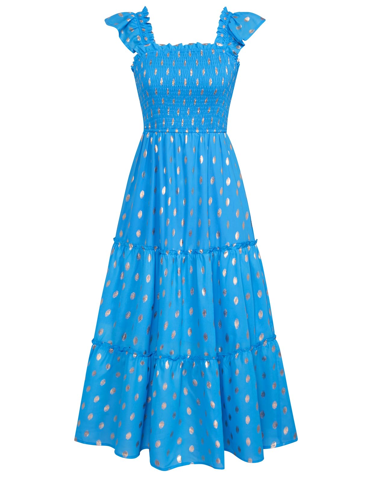 A-Line Ruffle Tiered Sundresses for Women Smocked