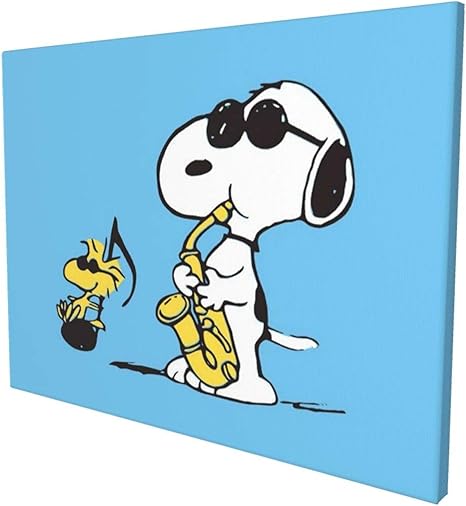 Amazon スヌーピー Snoopy 4 キャンバス ポスター 絵画 アートパネル 掛け アートフレーム インテリア 絵 壁 スター 部屋飾り 壁絵 モダン インテリアアートおしゃれ プレゼント 抽象画 贈り物 30 40 置物 オブジェ オンライン通販