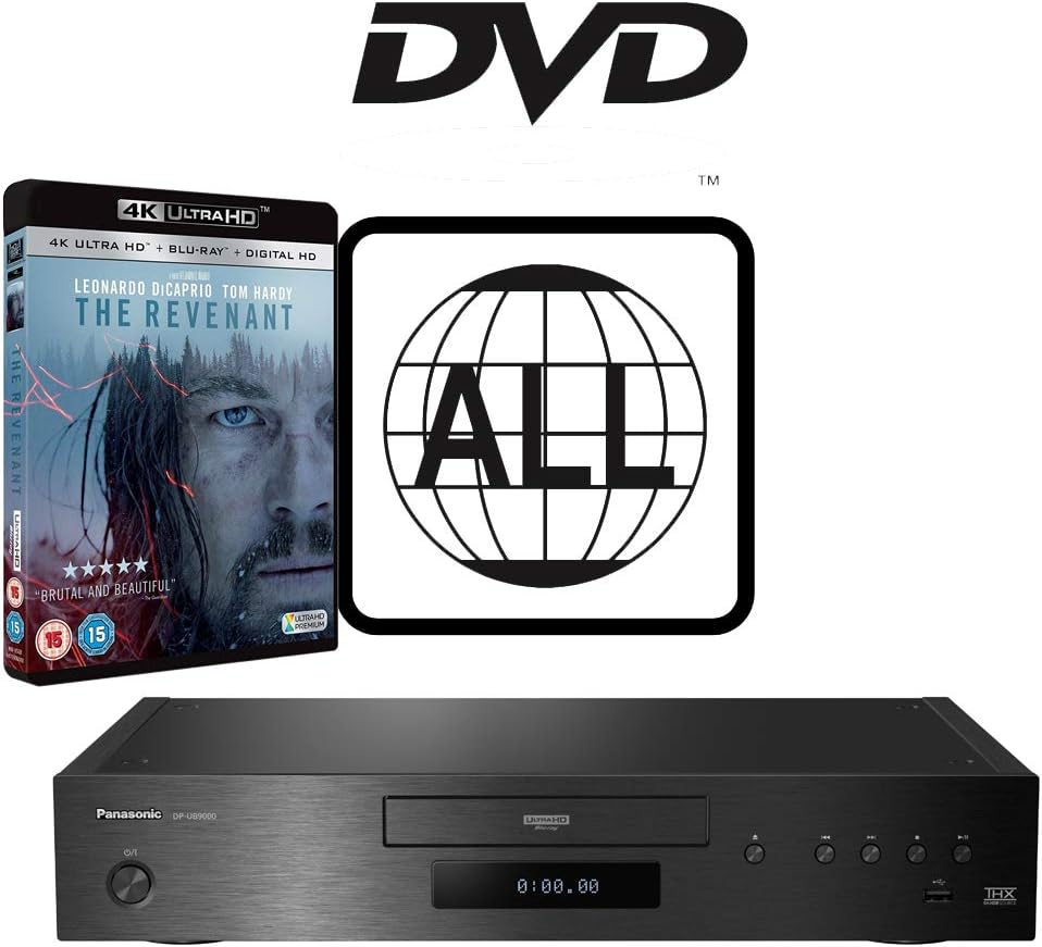 PanasonicDP-UB9000 MULTIREGION for DVD Blu-ray Player Bundle with The Revenant Ultra HD 4K Blu-ray Disc