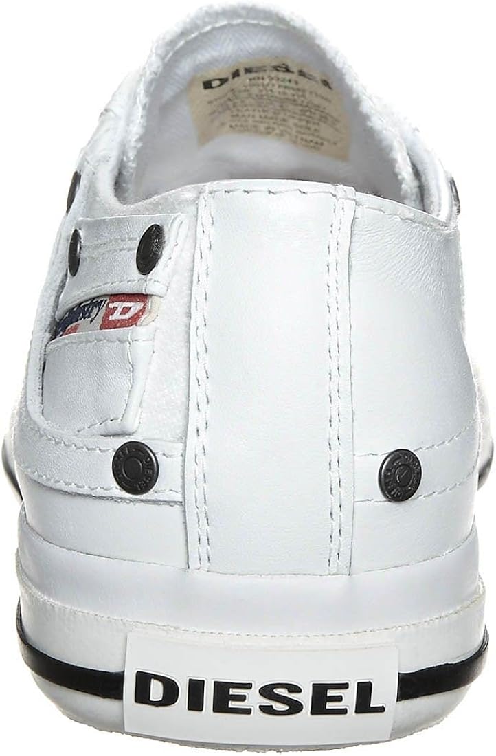 diesel white leather trainers