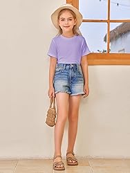 Girls Short Sleeve T Shirts Kids Summer Tops