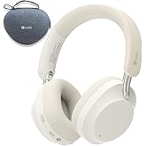 Hmusic MS04 Noise Cancelling Over Ear Headphones, 40dB Hybric ANC Headphones, 2 Mic ENC, 80H Long Battery Life, 3.5 Audio Wired/Bluetooth 5.3,Foldable w/Case,Sound Proof for Game/Travel/Work/Commute