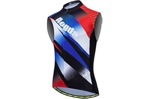 Aogda Cycling Vest for Men Bike Jerseys Team Biking Sleeveless Tops Clothing