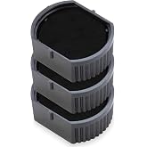 E/R12 Replacement Pad Compatible for 2000 Plus Printer R12 - Water Based - Pack of 3 - Black
