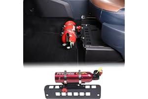 AUNGINSY Under Seat Quick Release Roll Bar Fire Extinguisher Mount Bracket Compatible with Ford Maverick 2022 2023 Adjustable 2 Clamps Fire Extinguisher Bottle Tie Bracket Billet Aluminum Interior Accessories