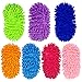 LEMNUY Cleaning Fiber Dust Mop Slippers - Best Washable Reusable Microfiber Soft Shoes Cover for Men and Women - House Floor Duster Cleaner - Blue and Pink - Set of 7 Pairs 6-11 Size