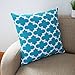 Howarmer Cotton Decorative Throw Pillows Covers,Aqua Blue, 4 Pack, Accent Pattern,18 x18-Inch