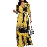 Maxi Dresses for Women Long Dress Casual V-Neck Loose Prom Dresses All Seasons