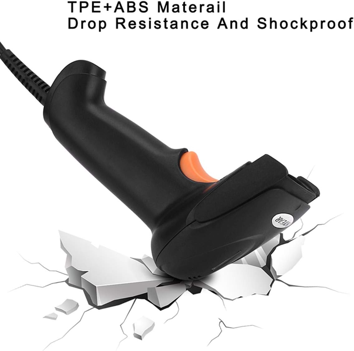 NYEAR Wired Barcode Scanner Screen and Printed USB Barcode Scanner 2D Automatic Barcode Reader Handhold Bar Code Scanner with 1.8m(5.9ft) USB Cable for Tablets,Computers,Cashier,NT800-U