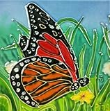 Continental Art Center SD-046 4 by 4-Inch Butterfly Set Ceramic Art Tile