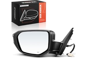 A-Premium Driver Side Power Door Mirror - Compatible with Honda Civic 2016-2021 - Heated Manual Folding Black Outside Rear Vi