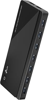 TP-Link UH720 Powered USB Hub 7 Data Ports 2 Smart Charge Ports 12V/4A