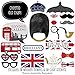 Big Dot of Happiness London - British Photo Booth Props Kit - 20 Count